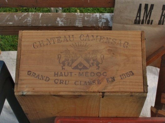 flea market wine box